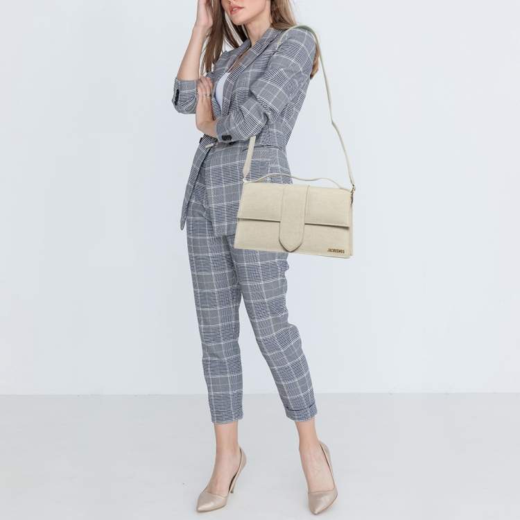 Pre Owned Jacquemus Light Beige Fabric Le Bambinou Top Handle Bag