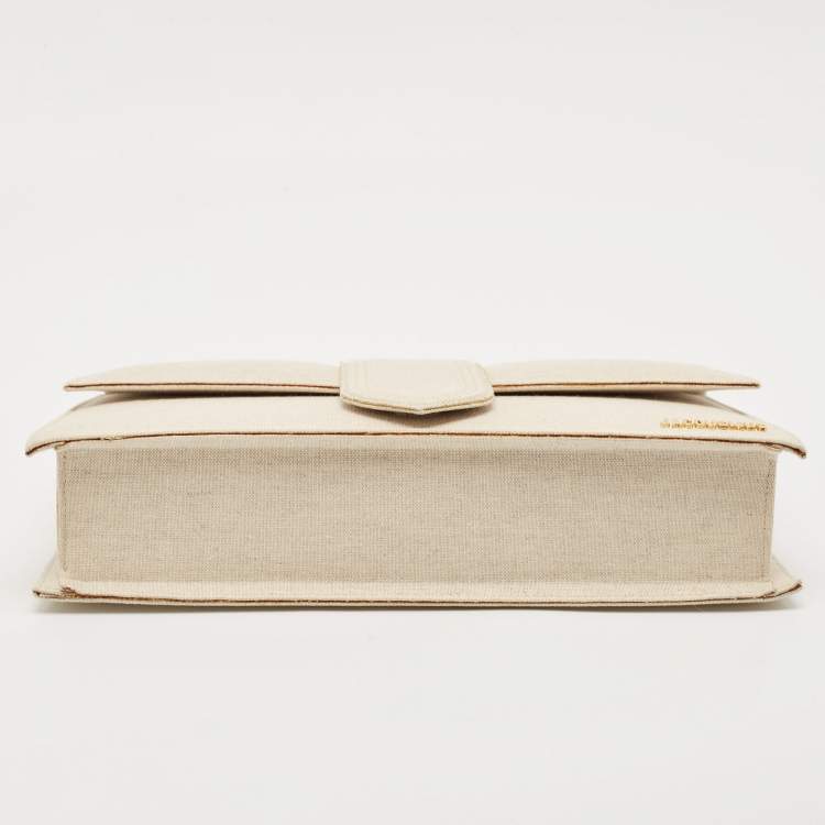 Pre Owned Jacquemus Light Beige Fabric Le Bambinou Top Handle Bag