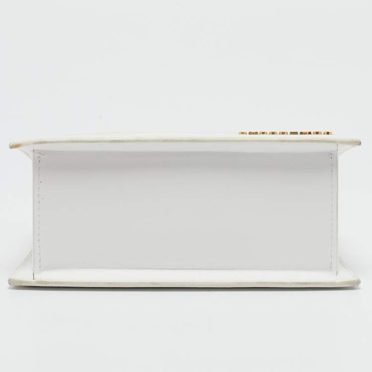 Pre Owned Jacquemus White Leather Le Chiquito Noeud Top Handle Bag