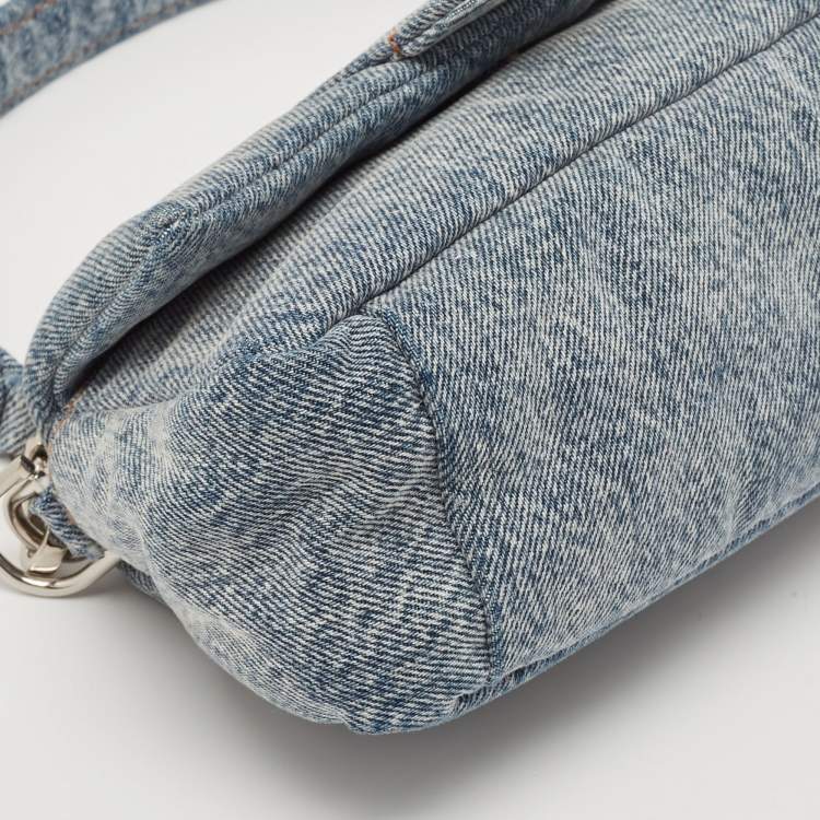 Pre Owned Jacquemus Blue Denim Le Petit Bambimou Shoulder Bag