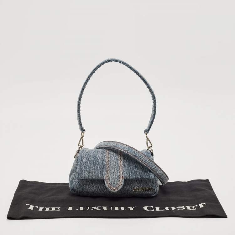 Pre Owned Jacquemus Blue Denim Le Petit Bambimou Shoulder Bag