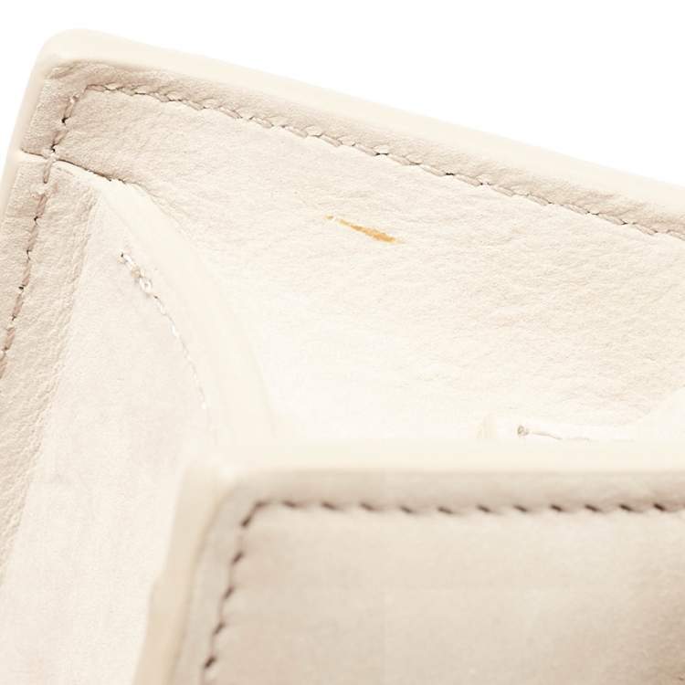 Pre Owned Jacquemus Beige Nubuck Leather Mini Le Bambino Top Handle Bag