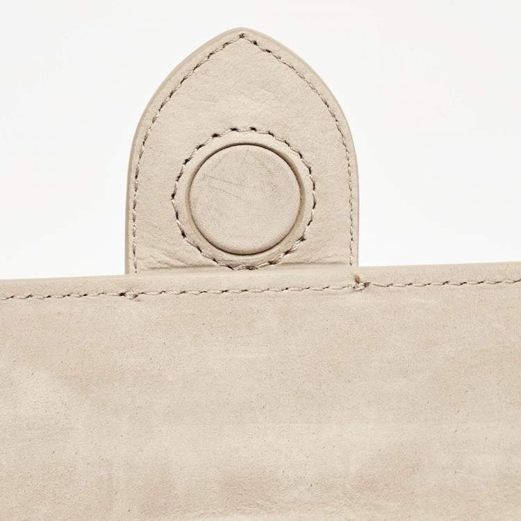 Pre Owned Jacquemus Beige Nubuck Leather Mini Le Bambino Top Handle Bag