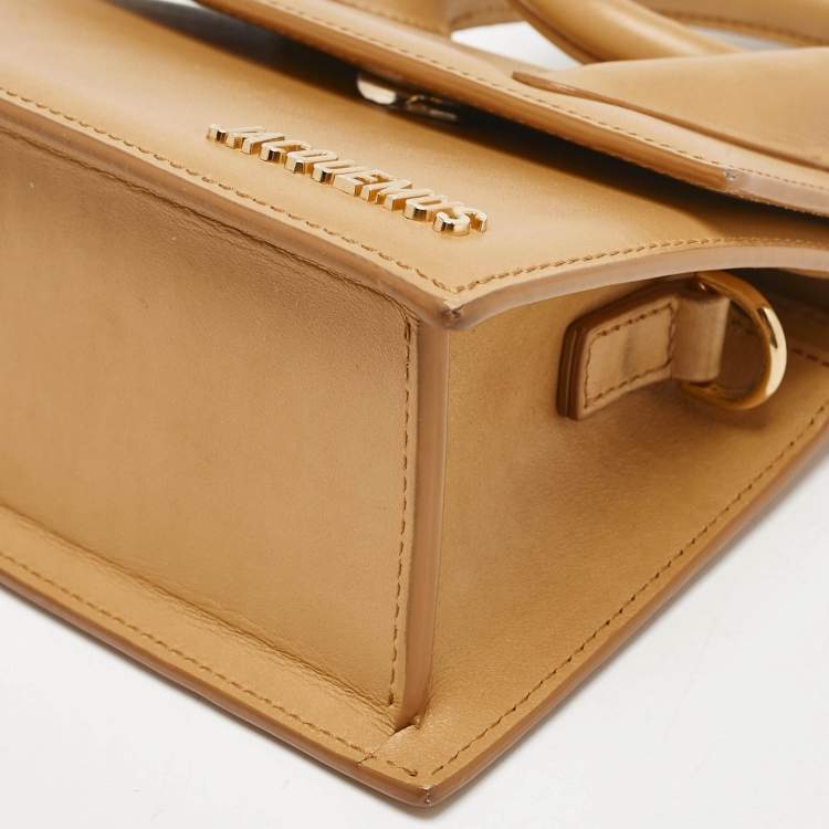 Pre Owned Jacquemus Tan Leather Le Chiquito Noeud Top Handle Bag