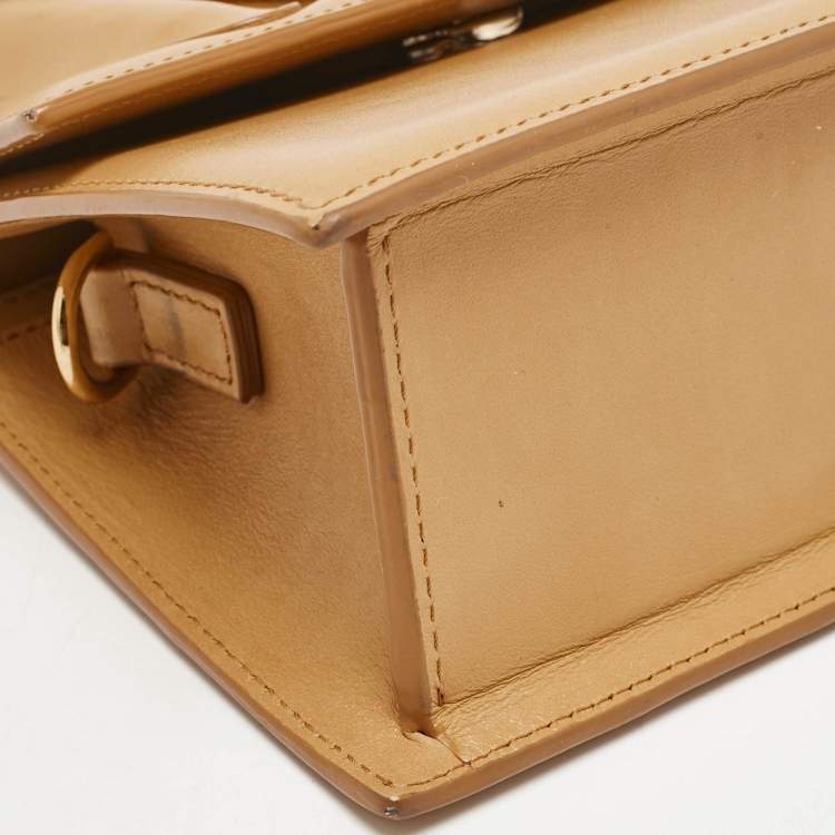 Pre Owned Jacquemus Tan Leather Le Chiquito Noeud Top Handle Bag