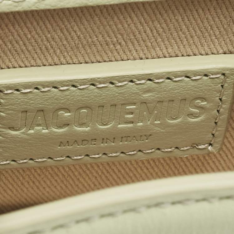 Pre Owned Jacquemus Light Green Leather Mini Le Chiquito Top Handle Bag