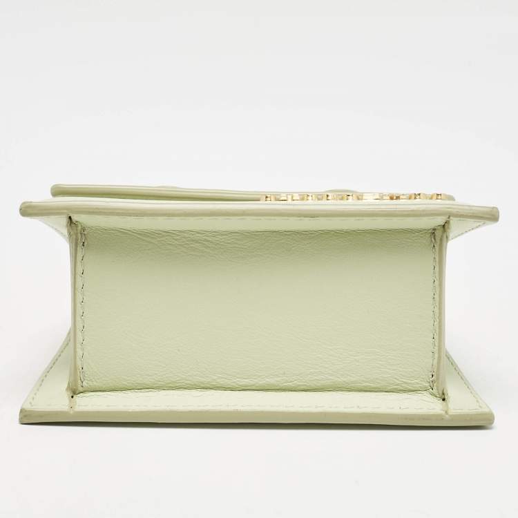 Pre Owned Jacquemus Light Green Leather Mini Le Chiquito Top Handle Bag