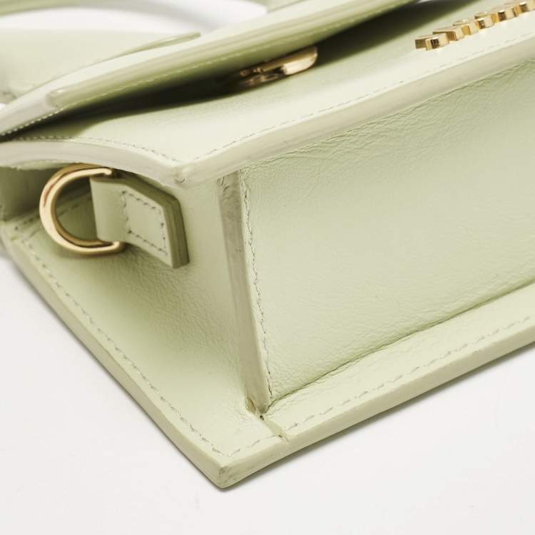 Pre Owned Jacquemus Light Green Leather Mini Le Chiquito Top Handle Bag