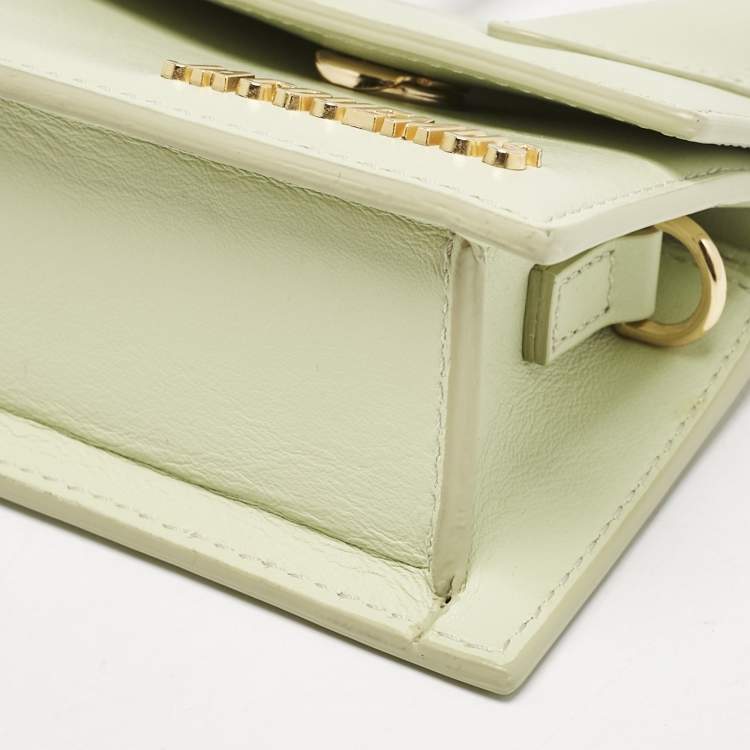 Pre Owned Jacquemus Light Green Leather Mini Le Chiquito Top Handle Bag