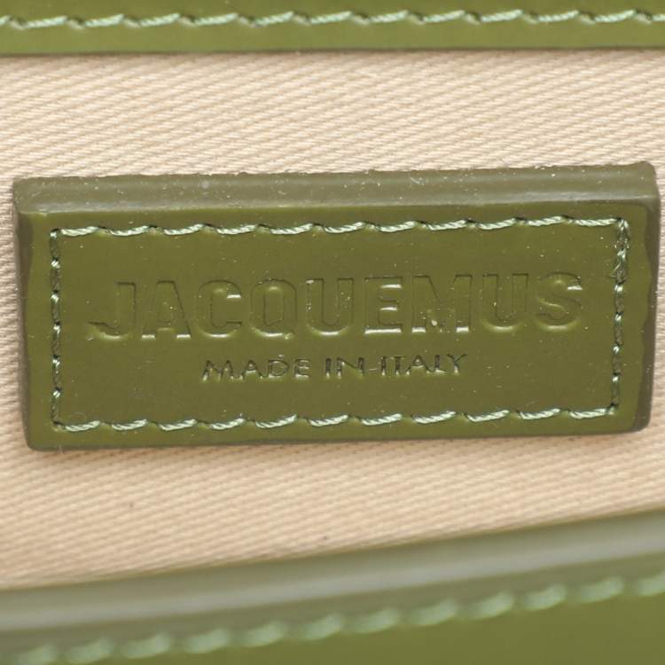 Pre Owned Jacquemus Green Leather Le Bambino Mini Top Handle Bag