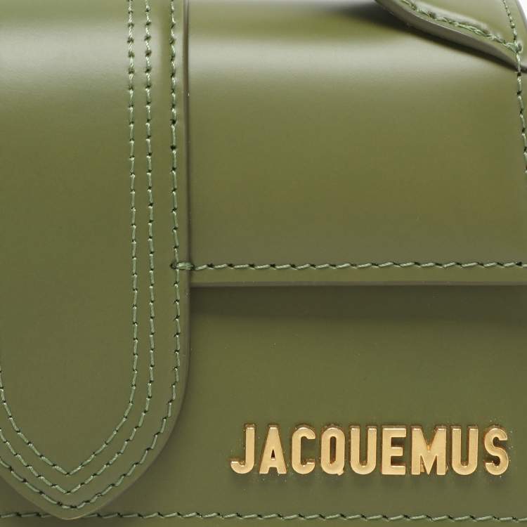 Pre Owned Jacquemus Green Leather Le Bambino Mini Top Handle Bag