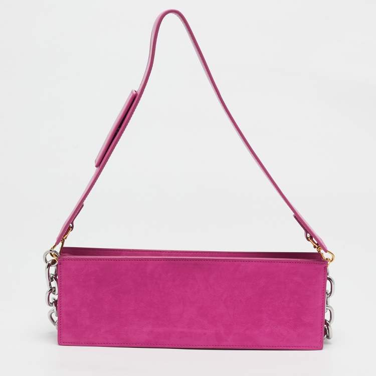 Pre Owned Jacquemus Pink Nubuck Leather Le Sac Ciuciu Shoulder Bag