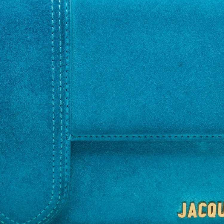 Pre Owned Jacquemus Blue Suede Le Bambino Long Shoulder Bag