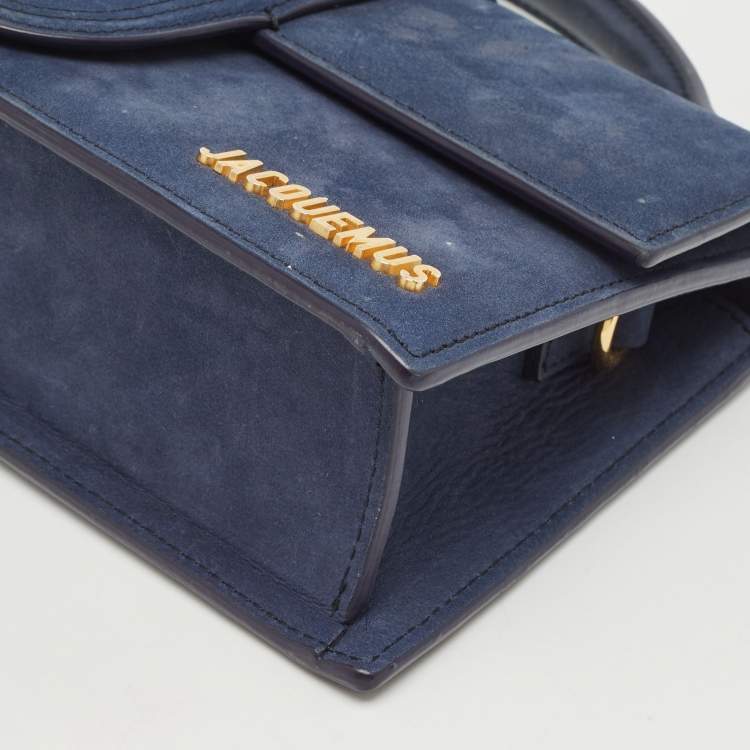 Pre Owned Jacquemus Navy Blue Le Grand Bambino Top Handle Bag