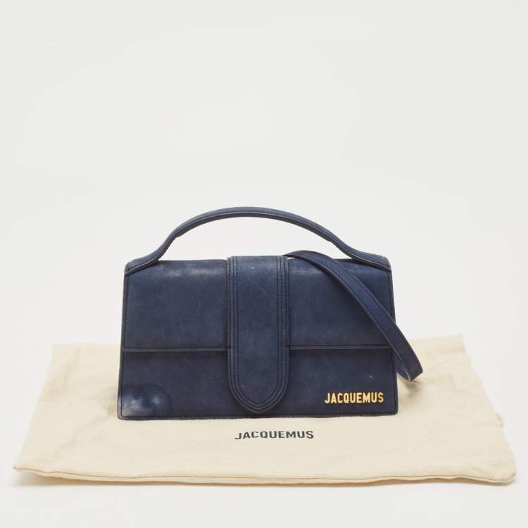Pre Owned Jacquemus Navy Blue Le Grand Bambino Top Handle Bag