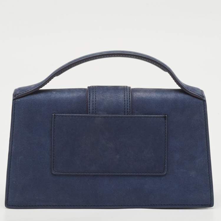 Pre Owned Jacquemus Navy Blue Le Grand Bambino Top Handle Bag