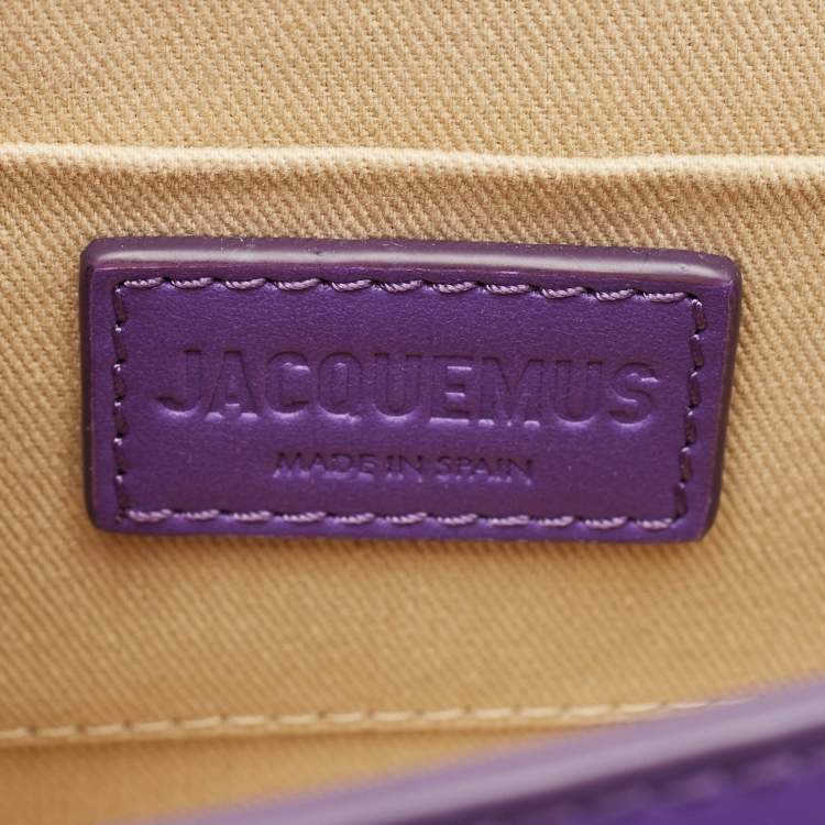Pre Owned Jacquemus Purple Leather Le Chiquito Noeud Top Handle Bag