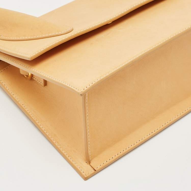 Pre Owned Jacquemus Tan Leather Grand Le Chiquito Top Handle Bag