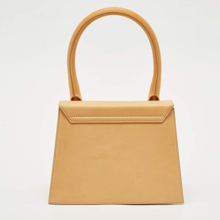 Pre Owned Jacquemus Tan Leather Grand Le Chiquito Top Handle Bag