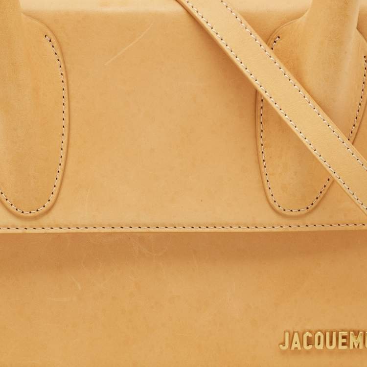 Pre Owned Jacquemus Tan Leather Grand Le Chiquito Top Handle Bag