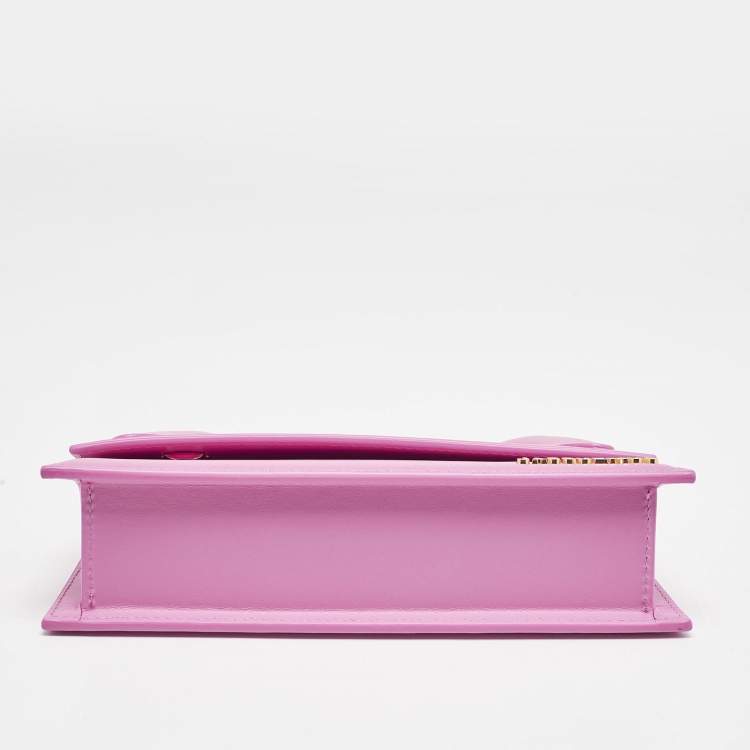 مملوكة مسبقًا Jacquemus Pink Leather Long Le Chiquito Top Handle Bag