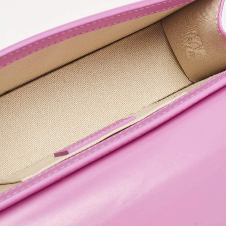 مملوكة مسبقًا Jacquemus Pink Leather Long Le Chiquito Top Handle Bag