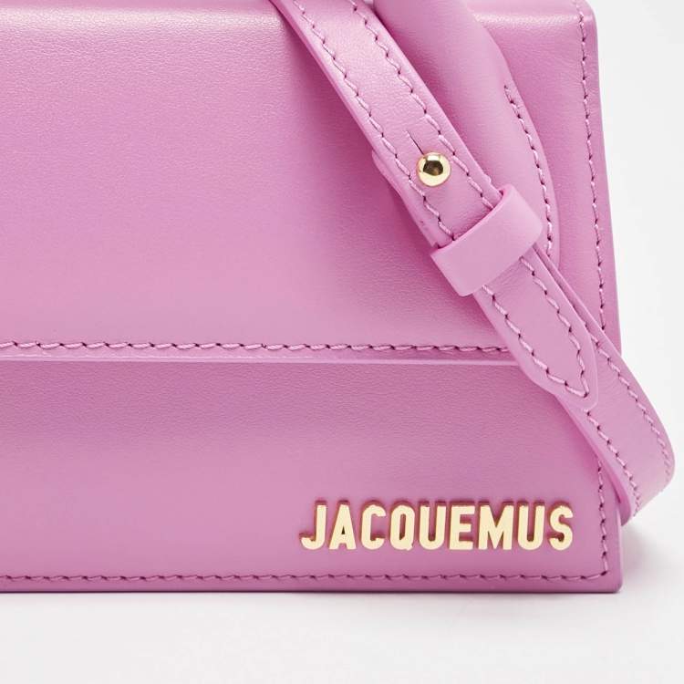 مملوكة مسبقًا Jacquemus Pink Leather Long Le Chiquito Top Handle Bag