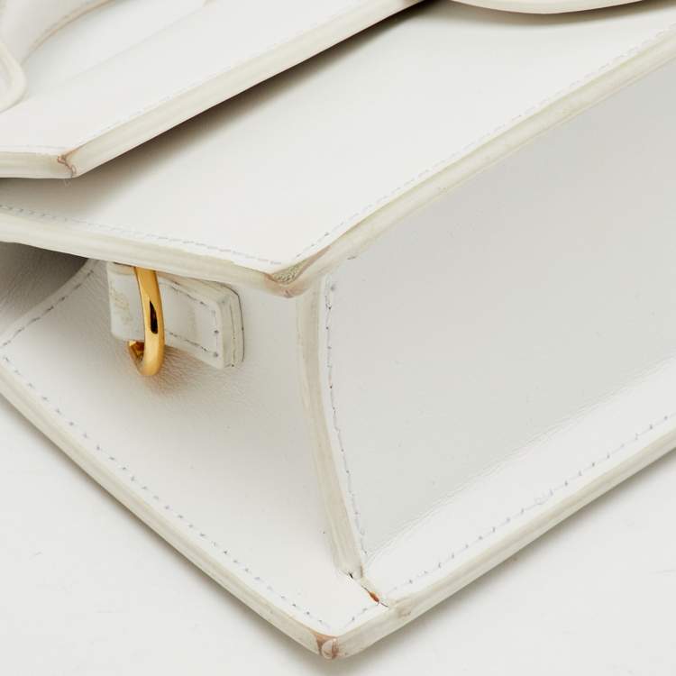 Pre Owned Jacquemus White Leather The Bambino Les Classiques Top Handle Bag