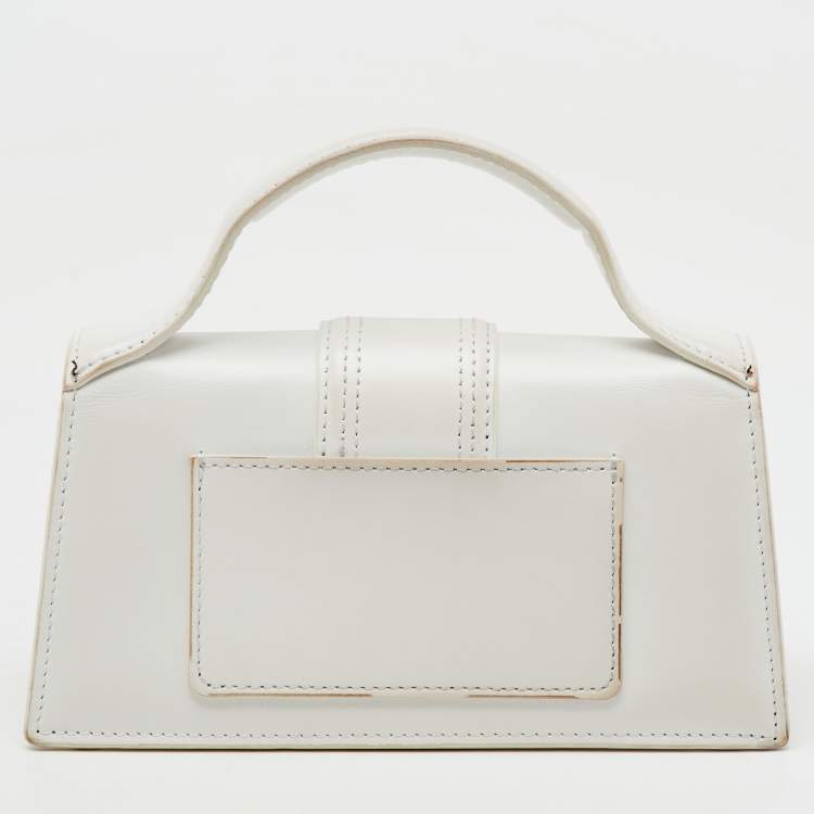 Pre Owned Jacquemus White Leather The Bambino Les Classiques Top Handle Bag