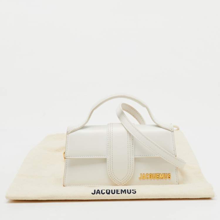 Pre Owned Jacquemus White Leather The Bambino Les Classiques Top Handle Bag