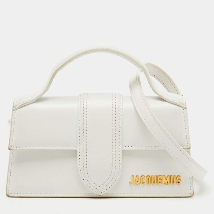 Pre Owned Jacquemus White Leather The Bambino Les Classiques Top Handle Bag