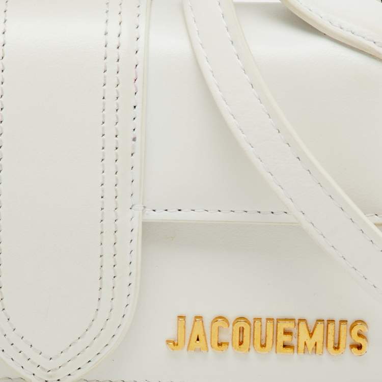 Pre Owned Jacquemus White Leather The Bambino Les Classiques Top Handle Bag
