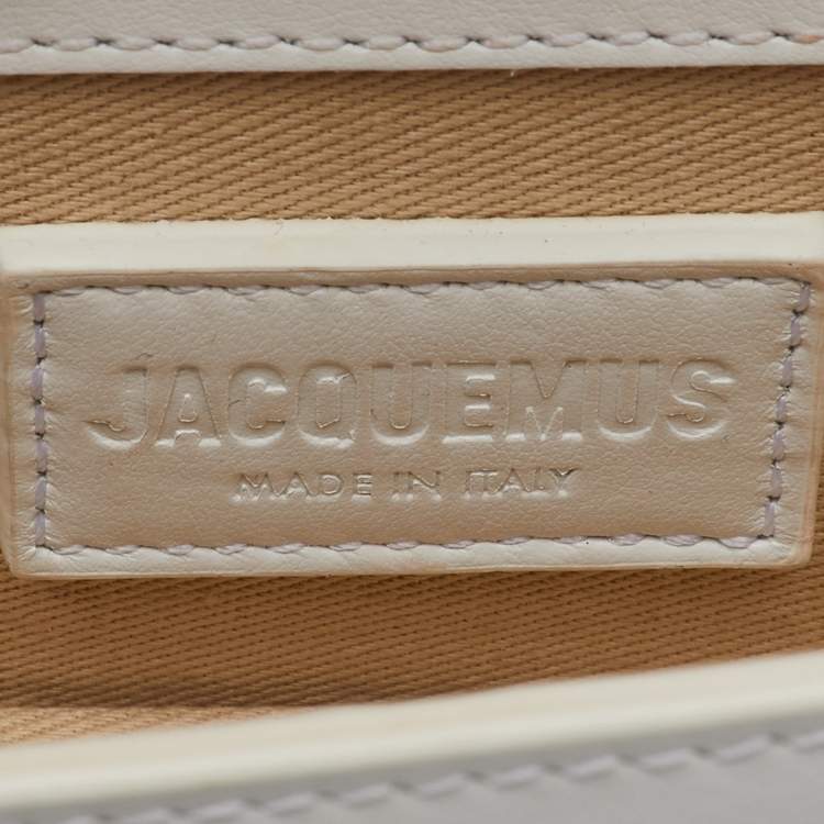 Pre Owned Jacquemus White Leather The Bambino Les Classiques Top Handle Bag