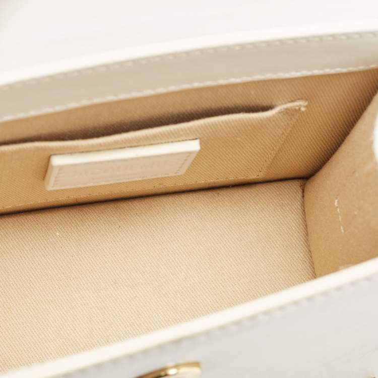Pre Owned Jacquemus White Leather Le Chiquito Moyen Top Handle Bag