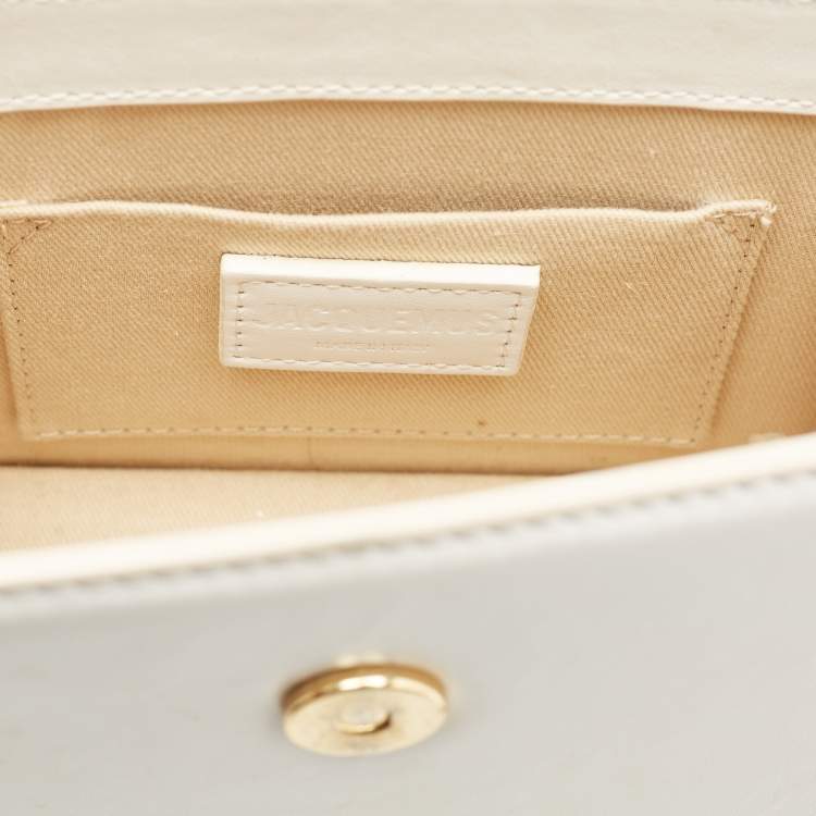 Pre Owned Jacquemus White Leather Le Chiquito Moyen Top Handle Bag