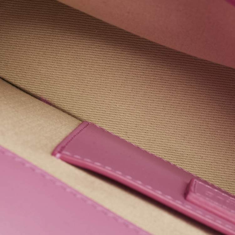 Pre Owned Jacquemus Pink Shearling Le Bambidou Shoulder Bag