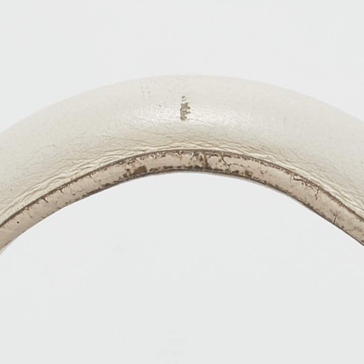Pre Owned Jacquemus White Leather Mini Le Chiquito Top Handle Bag