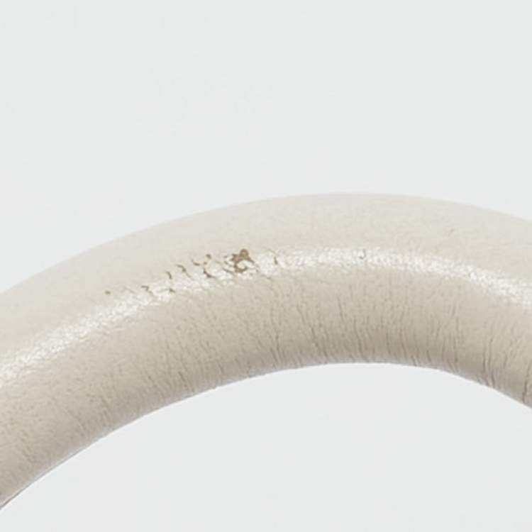 Pre Owned Jacquemus White Leather Mini Le Chiquito Top Handle Bag