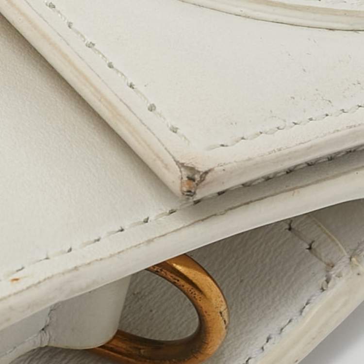 Pre Owned Jacquemus White Leather Mini Le Chiquito Top Handle Bag
