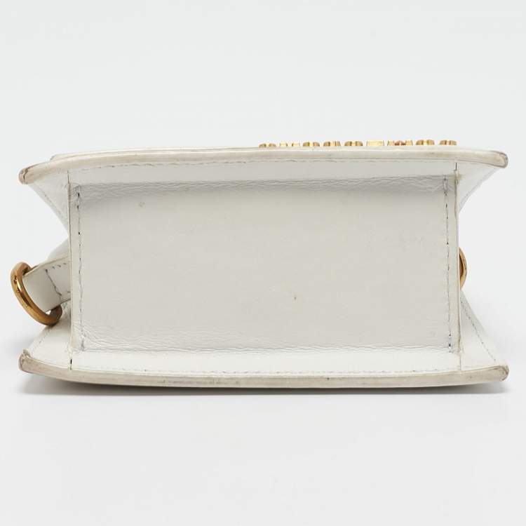 Pre Owned Jacquemus White Leather Mini Le Chiquito Top Handle Bag