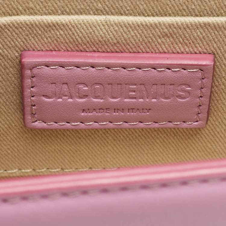 Pre Owned Jacquemus Pink Leather Le Chiquito Moyen Top Handle Bag