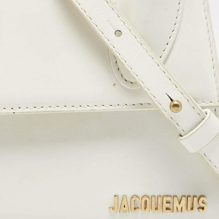Pre Owned Jacquemus White Leather Le Chiquito Moyen Top Handle Bag