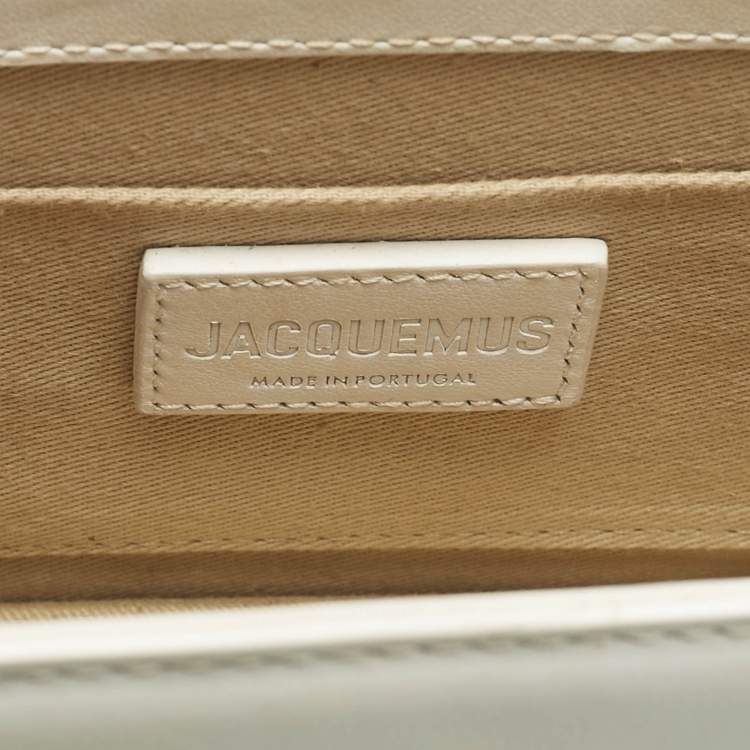 Pre Owned Jacquemus White Leather Le Chiquito Moyen Top Handle Bag