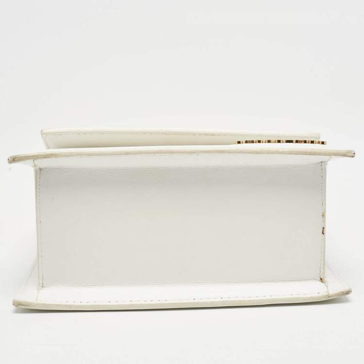 Pre Owned Jacquemus White Leather Le Chiquito Moyen Top Handle Bag