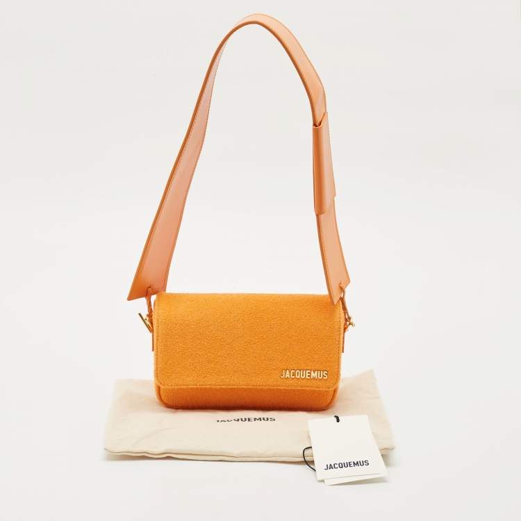 Pre Owned Jacquemus Orange Fabric Le Carinu Shoulder Bag