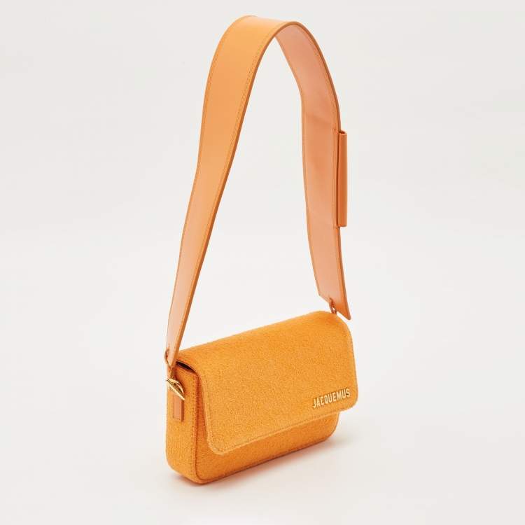 Pre Owned Jacquemus Orange Fabric Le Carinu Shoulder Bag