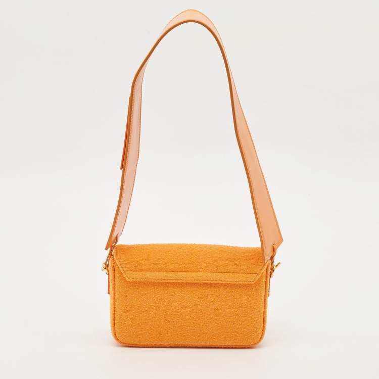 Pre Owned Jacquemus Orange Fabric Le Carinu Shoulder Bag