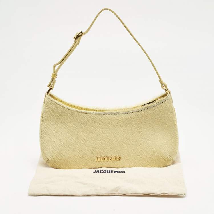 Pre Owned Jacquemus Yellow Calfhair and Leather Le Bisou Bag