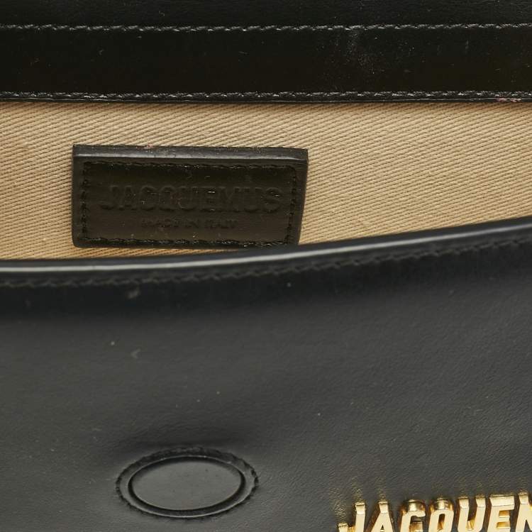 Pre Owned Jacquemus Black Leather Mini Le Bambino Top Handle Bag