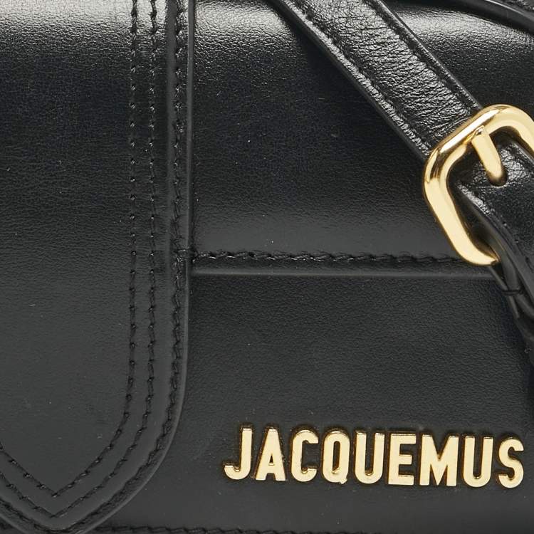 Pre Owned Jacquemus Black Leather Mini Le Bambino Top Handle Bag